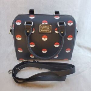 Loungefly Pokemon Pokeball OG HEART LOGO Satchel Crossbody Barrel Purse